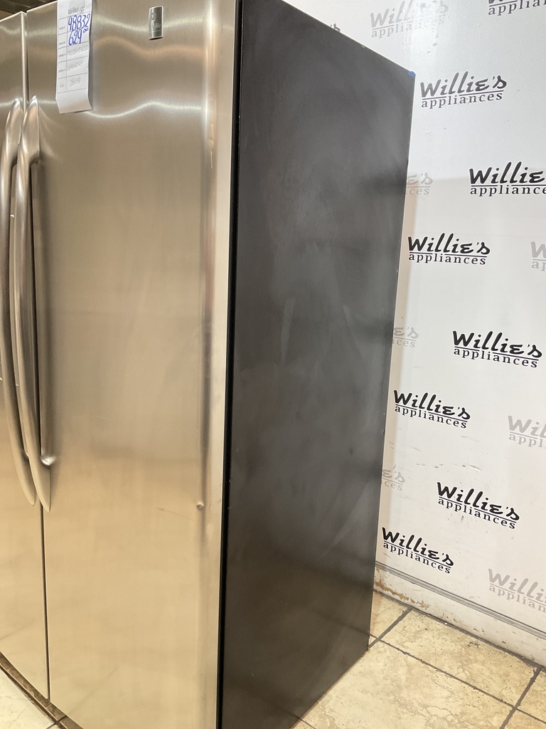 Ge Used Refrigerator Side by Side 36x69 (Stainless Steel) 