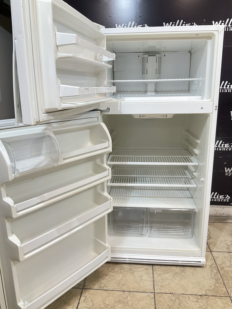 Whirlpool Used Refrigerator Top and Bottom 28x62 (White) 