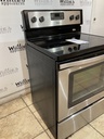 Whirlpool Used Electric Stove 220volts (40/50 AMP) 30inches {3 prong} (Stainless Steel) 