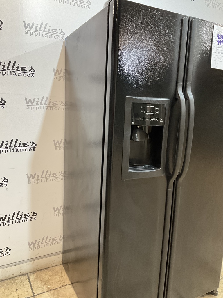 Ge Used Refrigerator Side by Side 36x68 1/2” (Black) 