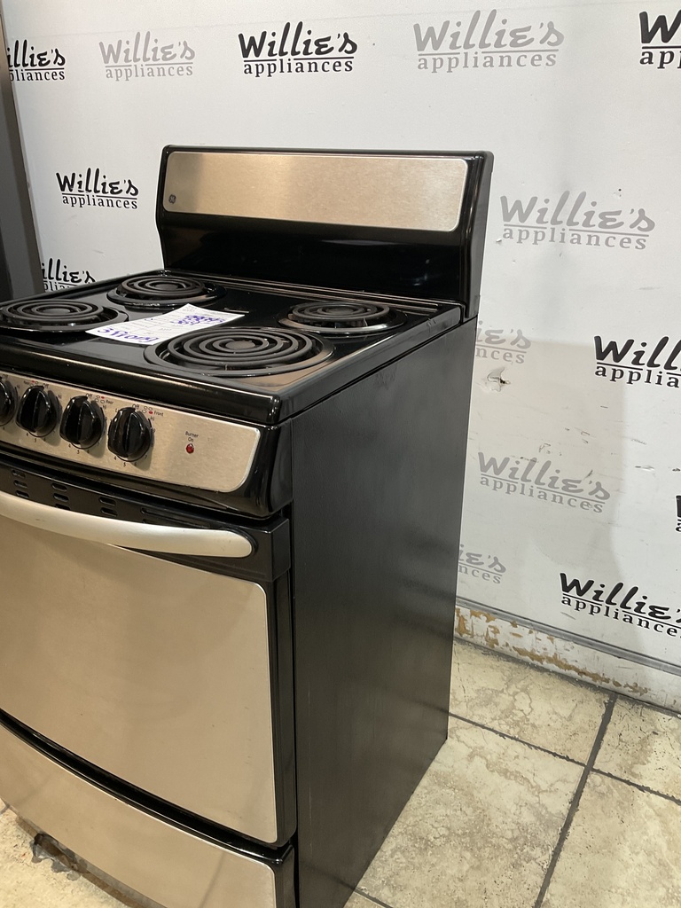 Ge Used Electric Stove 220volts (40/50 AMP) 24inches {3 prong} (Stainless Steel) 