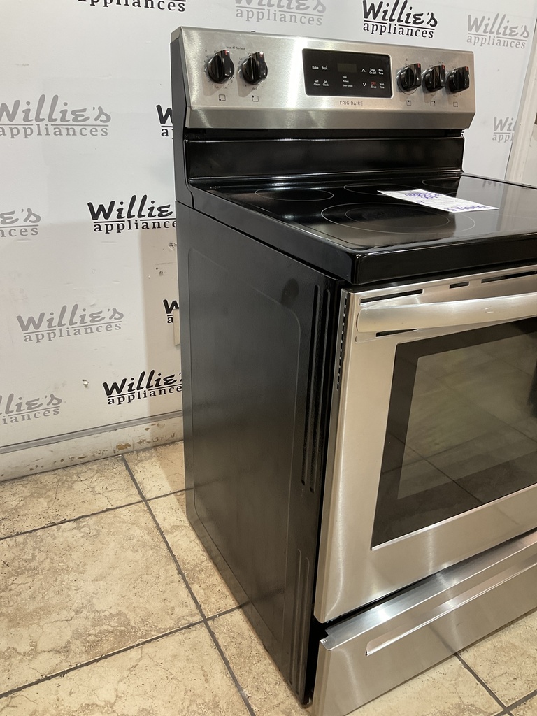 Frigidaire Used Electric Stove 220volts (40/50 AMP) 30inches {3 prong} (Stainless Steel) 