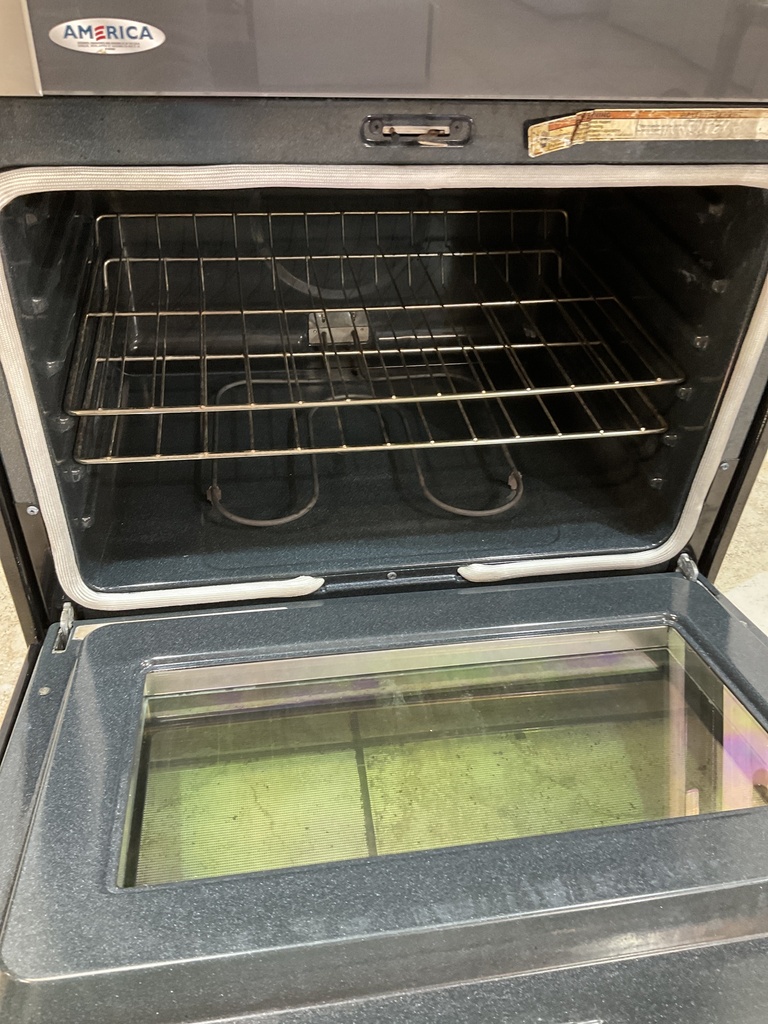 Whirlpool Used Electric Stove Double Oven 220volts (40/50 AMP) 30inches {4 prong} (Stainless Steel) 