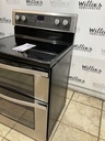 Whirlpool Used Electric Stove Double Oven 220volts (40/50 AMP) 30inches {4 prong} (Stainless Steel) 