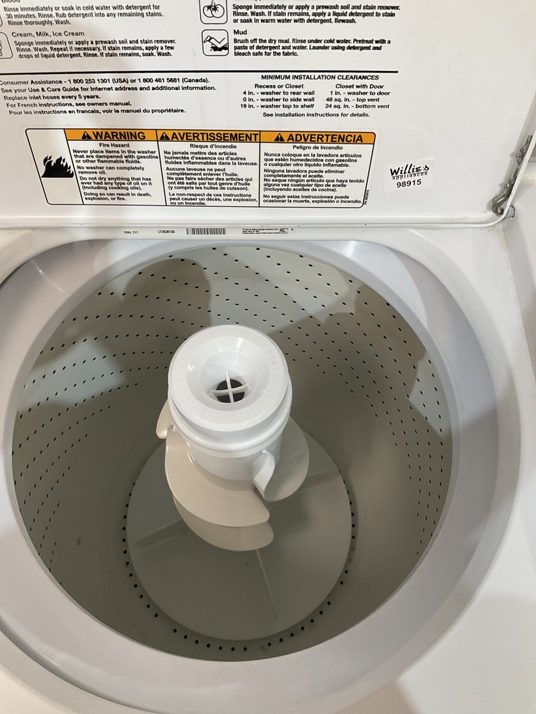 Whirlpool Used Washer Top-load 27inches (White) 