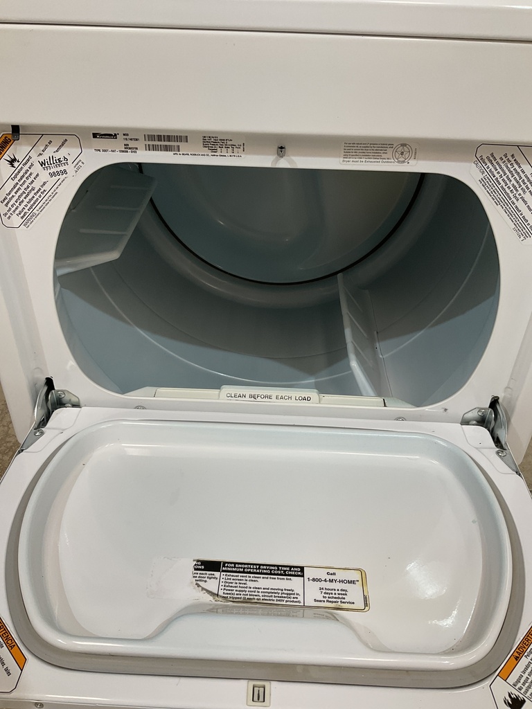 Kenmore Used Natural Gas Dryer 27inches (White) 