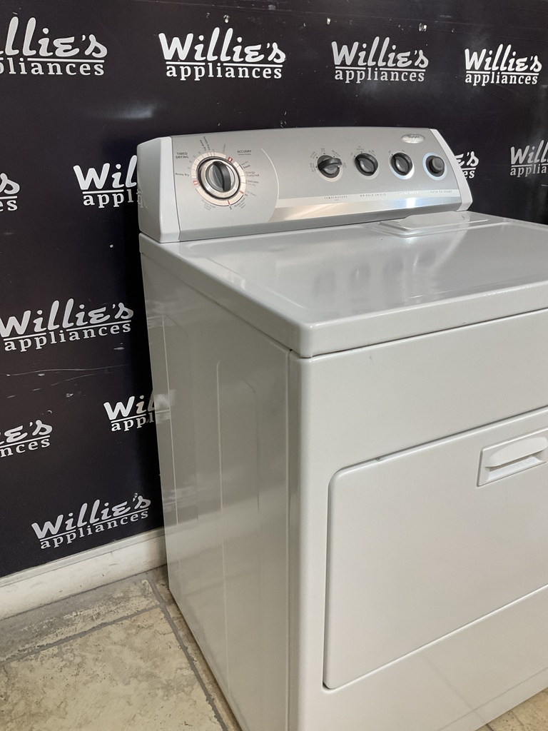 Whirlpool Used Electric Dryer 220volts (30 AMP) 29inches {4 prong} (White)