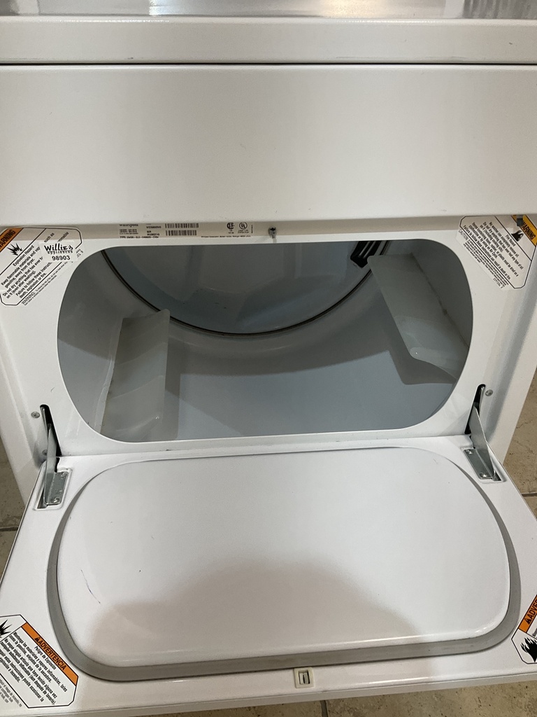 Whirlpool Used Electric Dryer 220volts (30 AMP) 29inches {4 prong} (White)