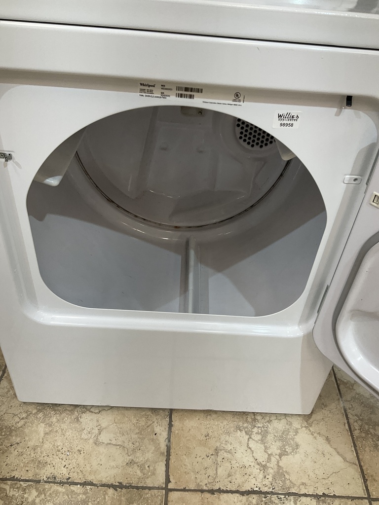 Whirlpool Used Electric Dryer 220volts (30 AMP) 29inches {no cord} (White) 