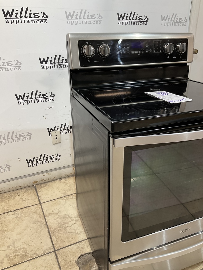 Whirlpool Used Electric Stove 220volts (40/50 AMP) 30inches {no cord} (Stainless Steel) 
