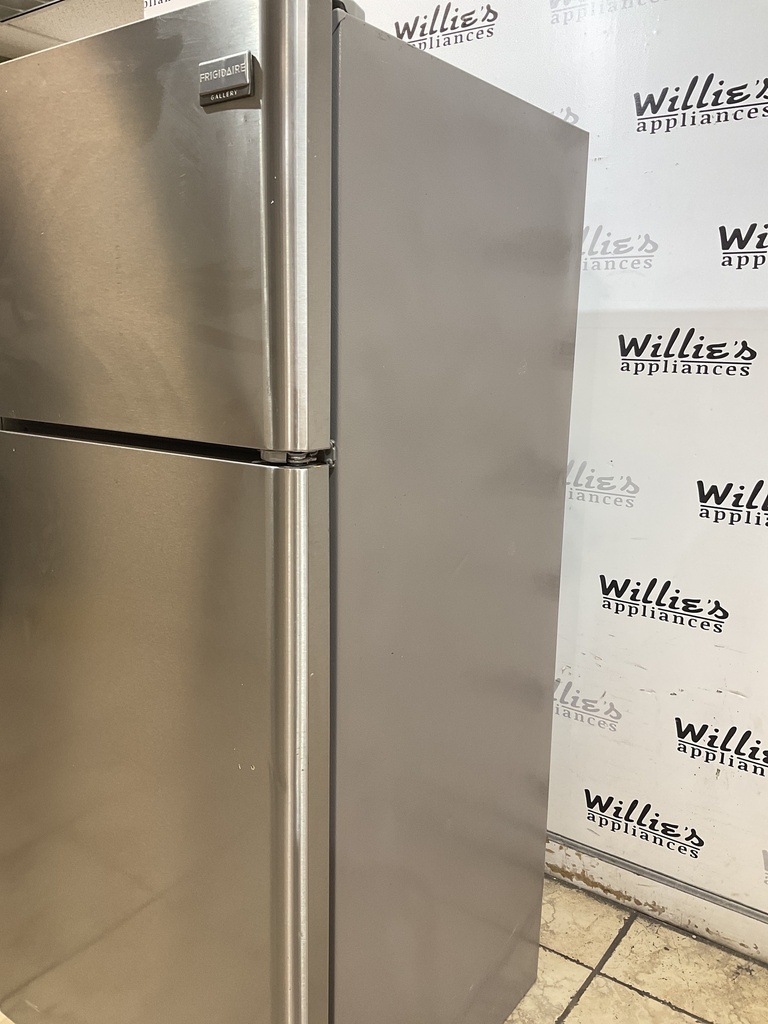 Frigidaire Used Refrigerator Top and Bottom 30x65 1/2” (Stainless Steel) 