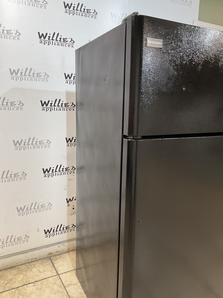 Frigidaire Used Refrigerator Top and Bottom 30x65 1/2” (Black) 