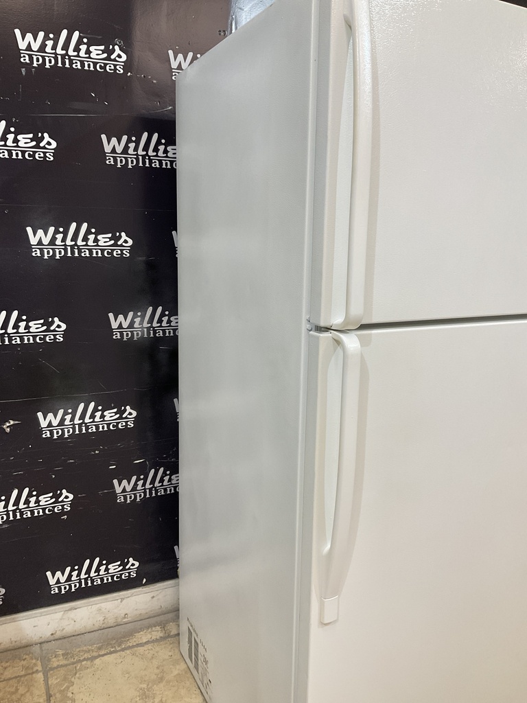 Whirlpool Used Refrigerator Top and Bottom 33x65 1/2” (White) 