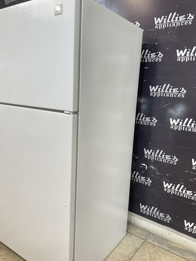 Whirlpool Used Refrigerator Top and Bottom 33x65 1/2” (White) 