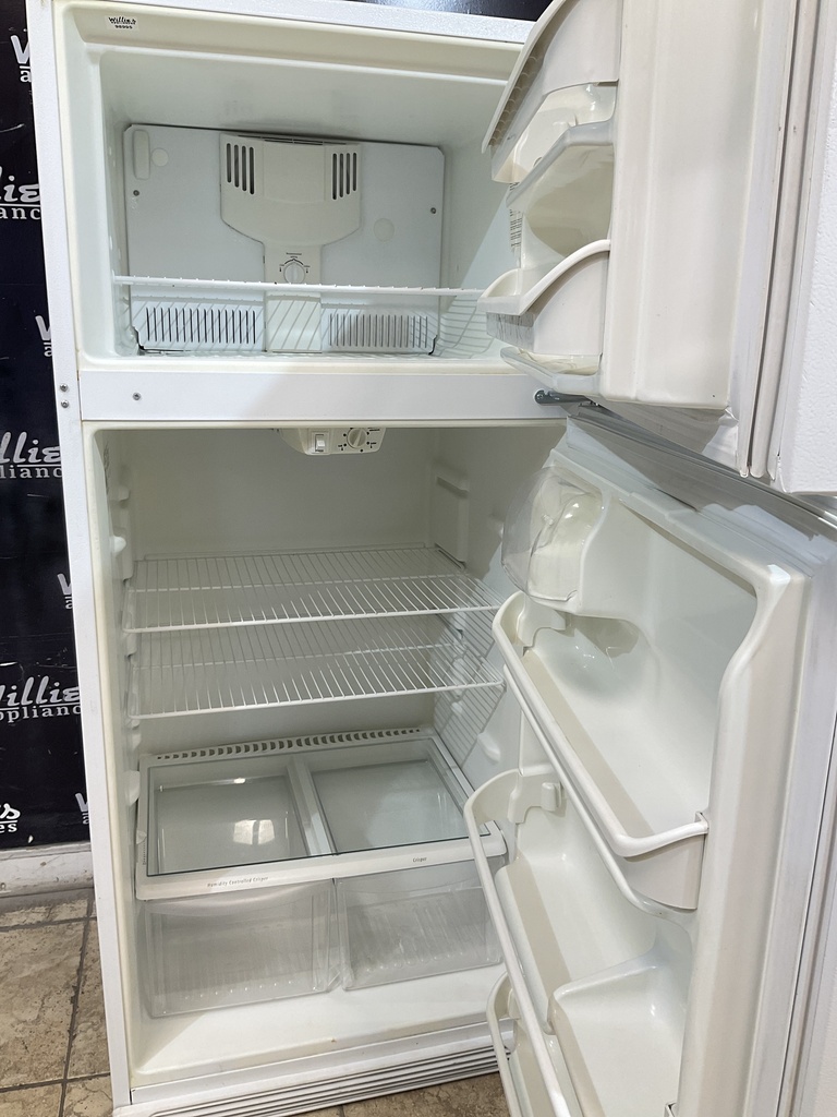 Frigidaire Used Refrigerator Top and Bottom 30x65 1/2” (White) 