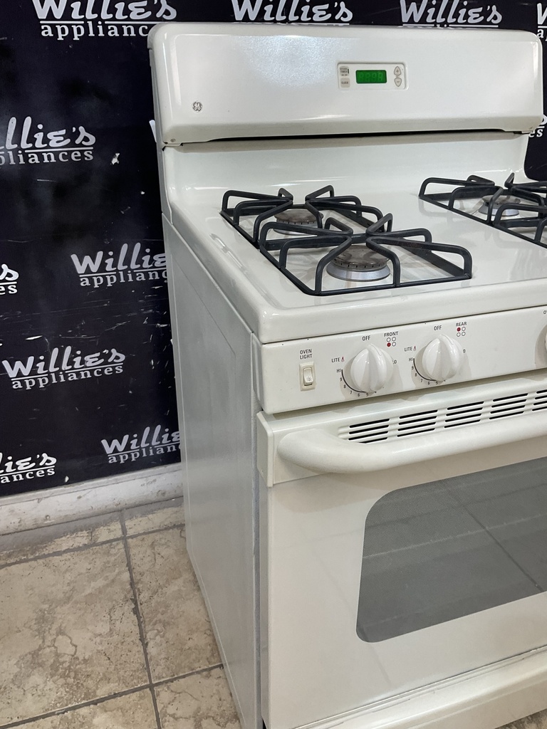 Ge Used Natural Gas Stove 30inches (Bisque) 