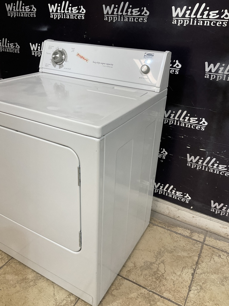 Estate Used Gas Propane Dryer 29inches (White) 