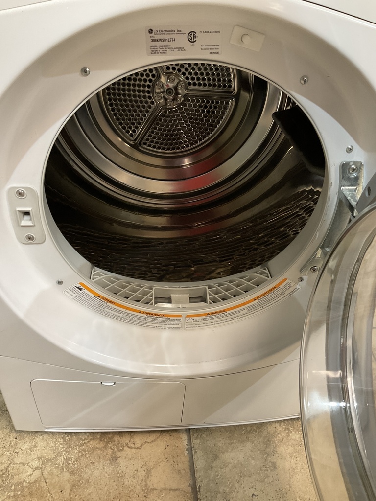 Lg Used Electric Dryer 220volts (30 AMP) 23 1/2” {3 prong} (White) 