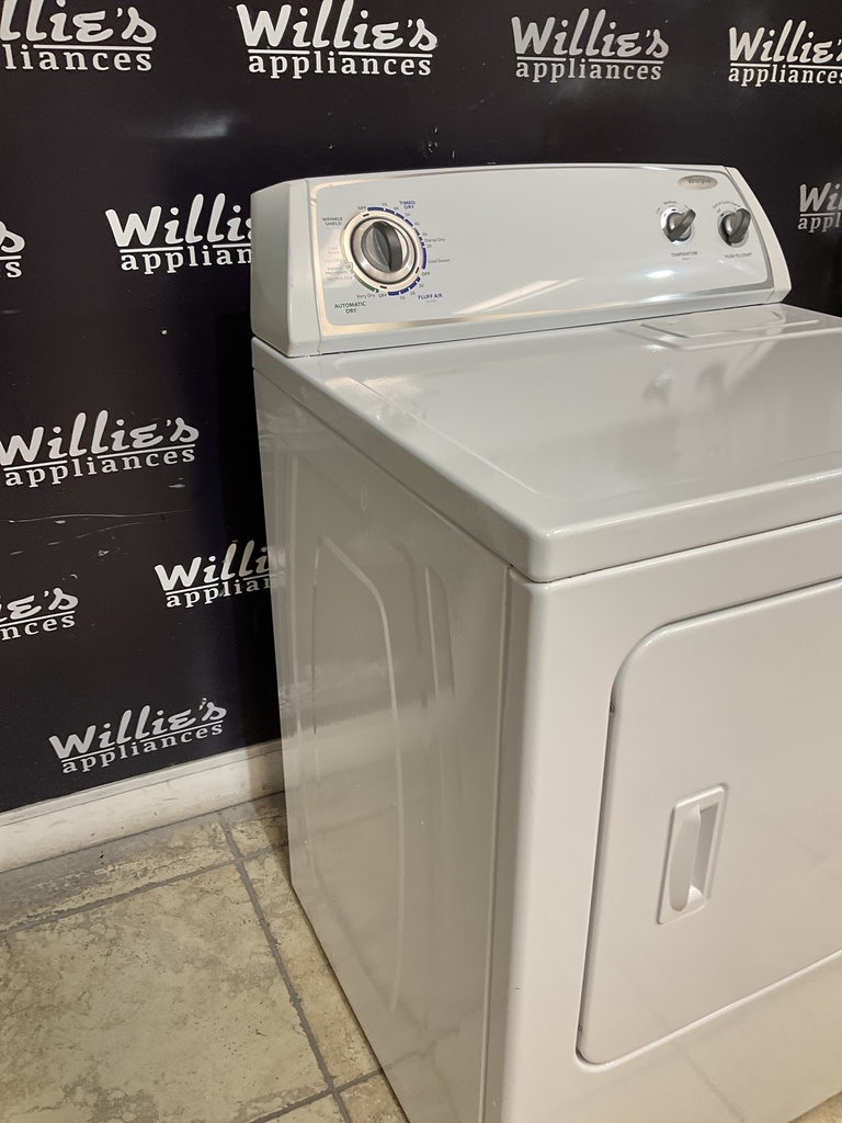 Whirlpool Used Electric Dryer 220volts (30 AMP) 29inches {no cord} (White) 