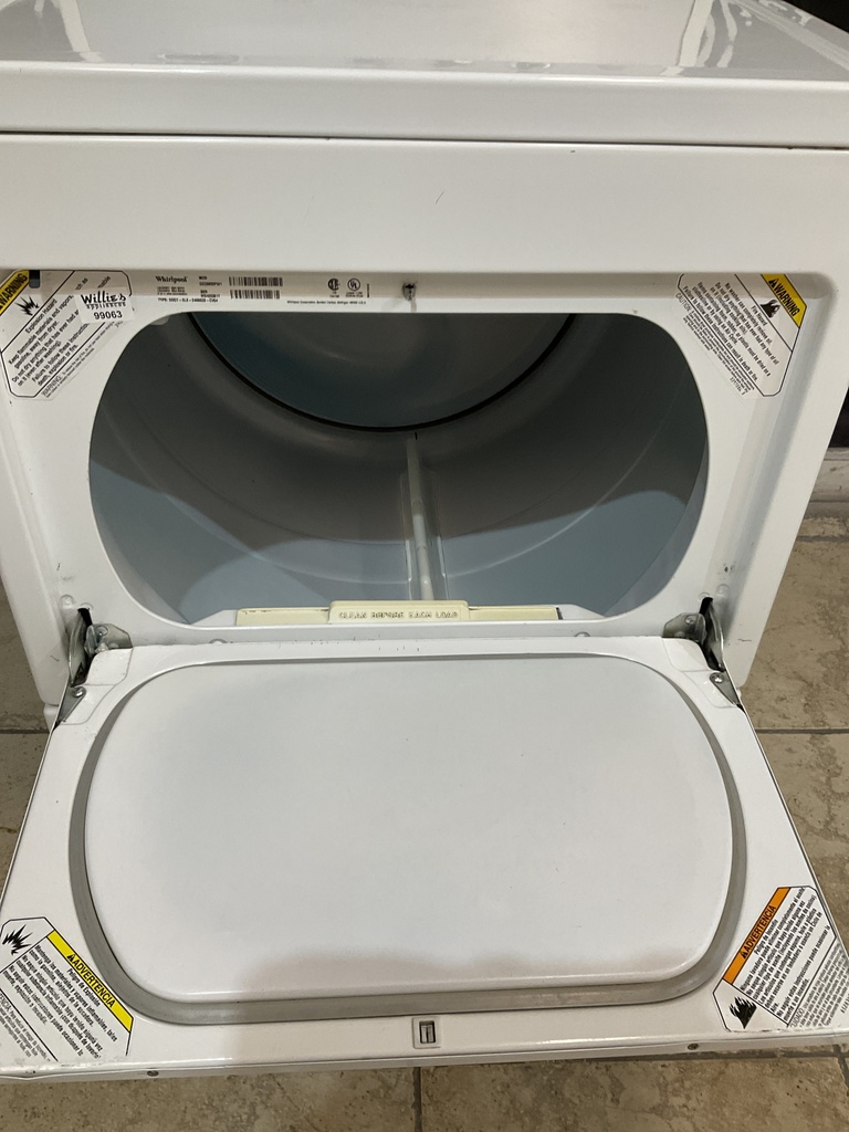 Whirlpool Used Electric Dryer 220volts (30 AMP) 27inches {3 prong} (White) 
