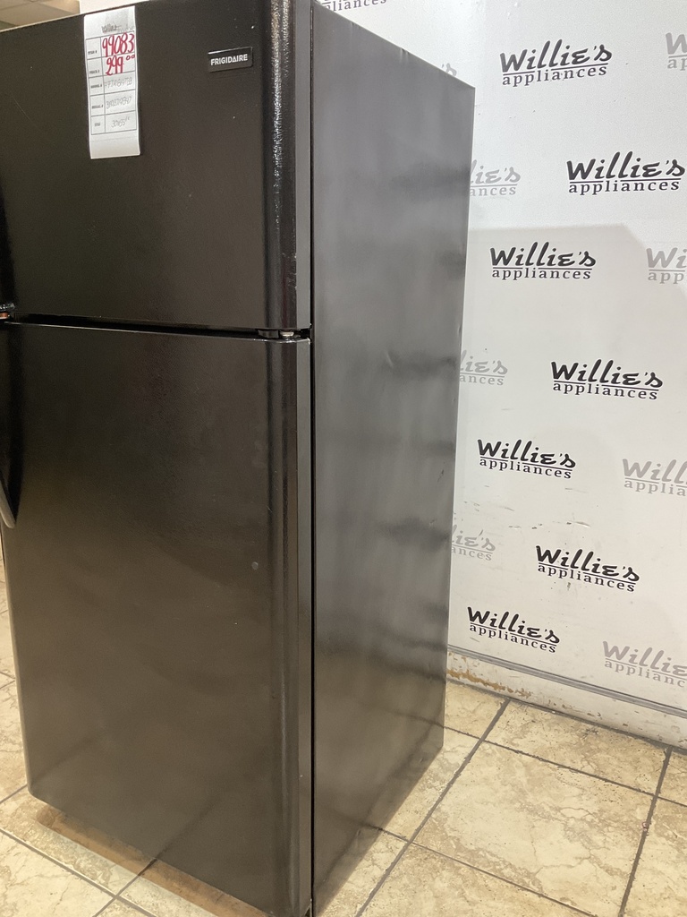 Frigidaire Used Refrigerator Top and Bottom 30x65 1/2” (Black) 