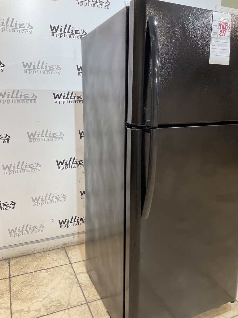 Frigidaire Used Refrigerator Top and Bottom 30x65 1/2” (Black) 