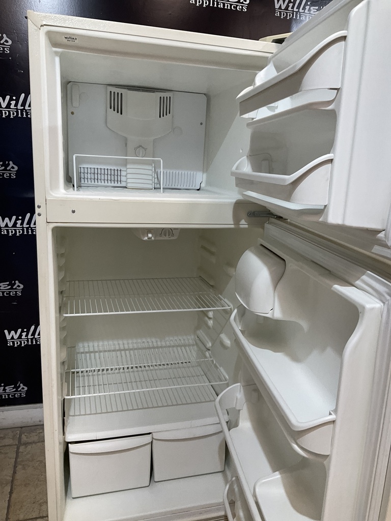 Frigidaire Used Refrigerator Top and Bottom 28x64 1/2” (Bisque) 