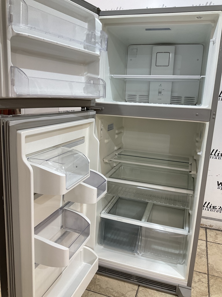 Frigidaire Used Refrigerator Top and Bottom 30x68 1/2’ (Stainless Steel) 