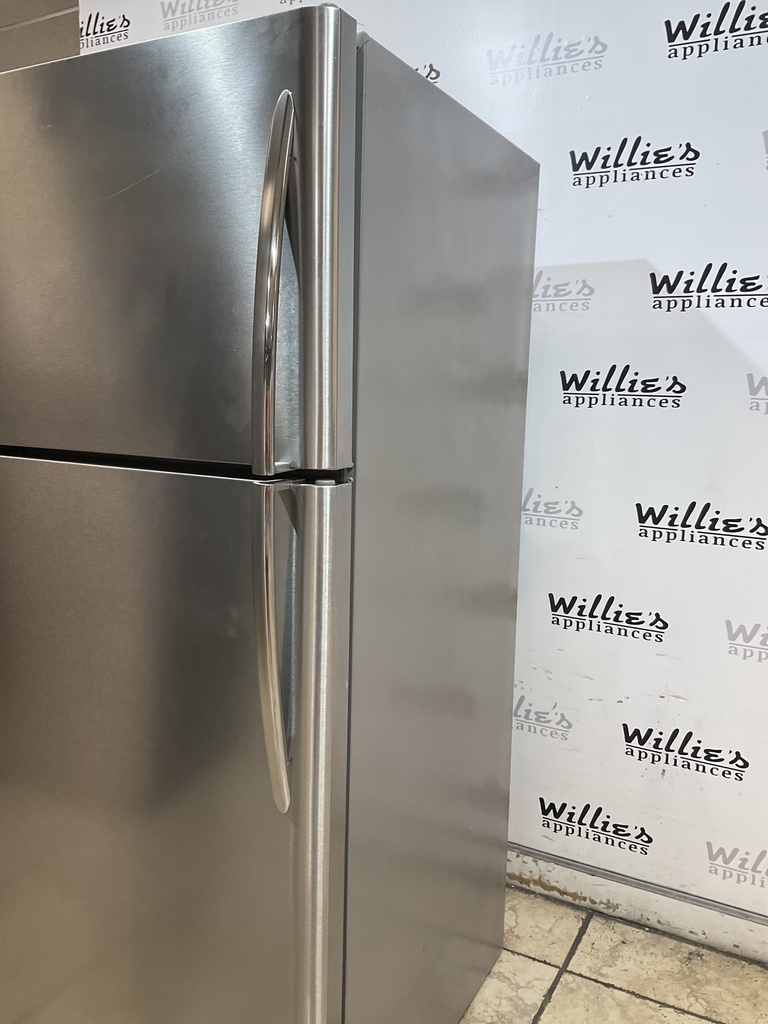 Frigidaire Used Refrigerator Top and Bottom 30x68 1/2’ (Stainless Steel) 