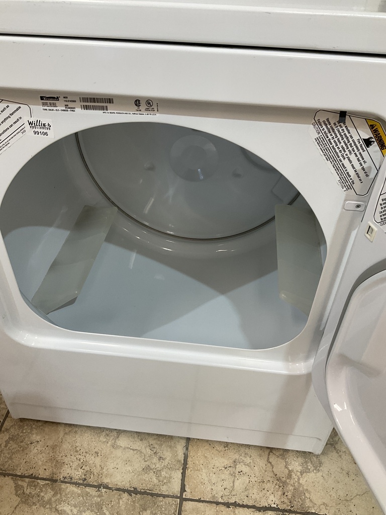 Kenmore Used Electric Dryer 220volts (30 AMP) 29inches {3 prong} (White) 