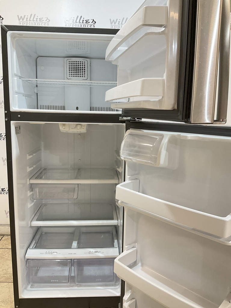 Ge Used Refrigerator Top and Bottom 28x66 1/2” (Stainless Steel) 