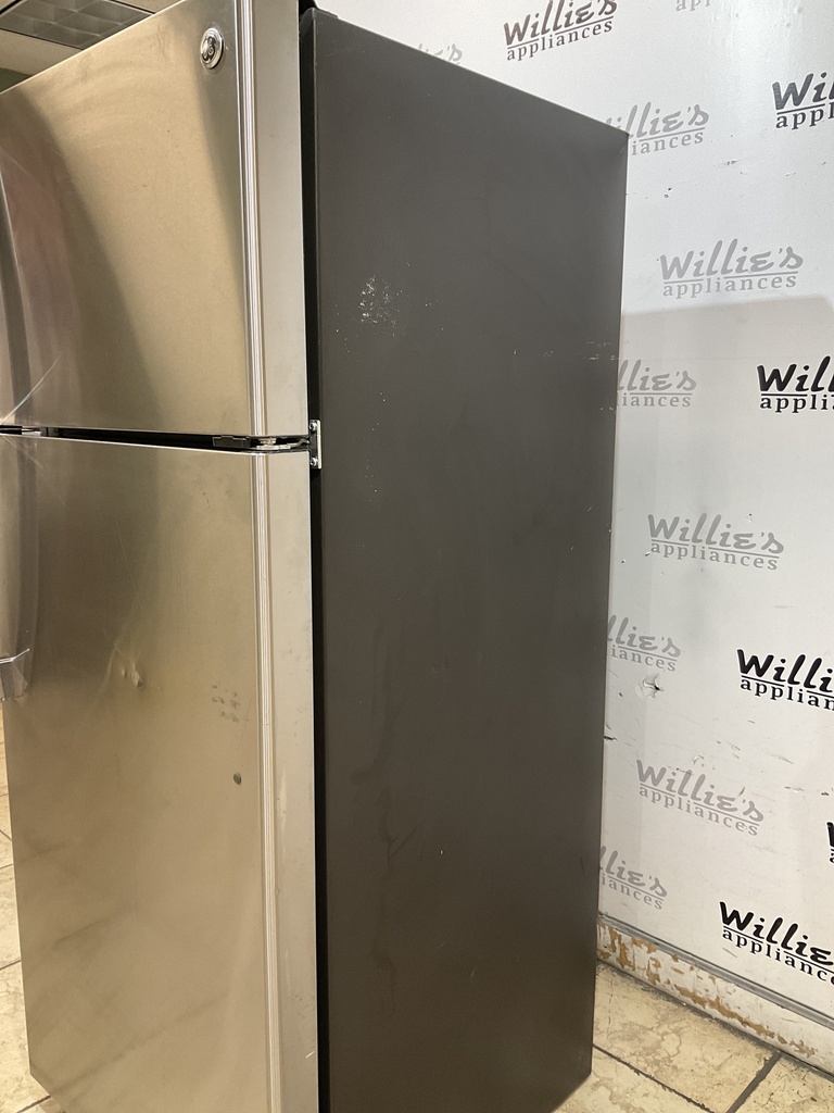 Ge Used Refrigerator Top and Bottom 28x66 1/2” (Stainless Steel) 