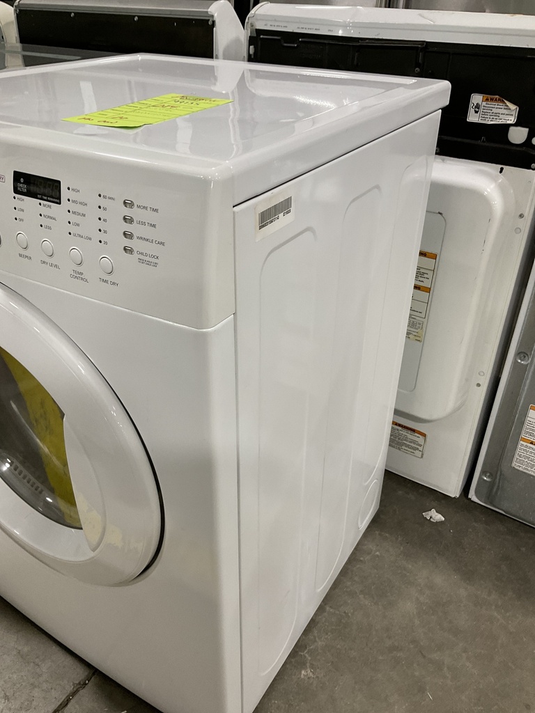 Lg Used Electric Dryer 220volts (30 AMP) 27inches {no cord} (White) 