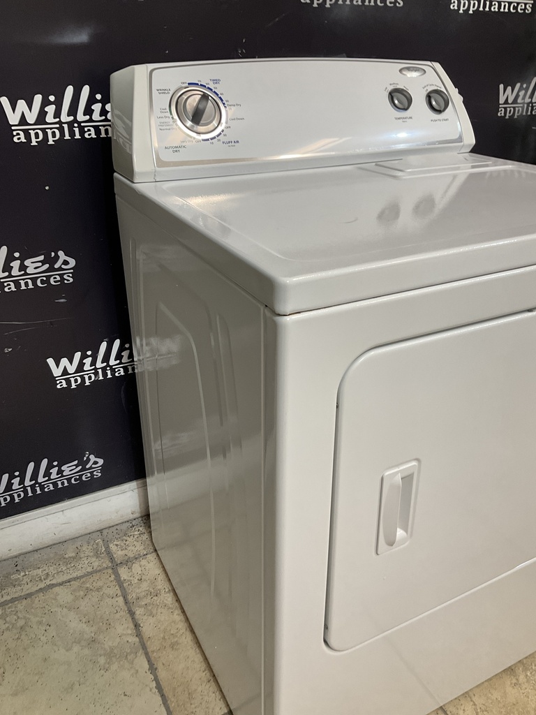 Whirlpool Used Electric Dryer 220volts (30 AMP) 29inches {3 prong} (White) 