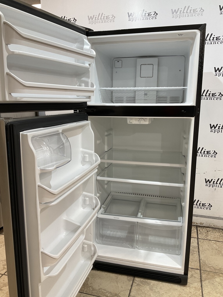 Frigidaire Used Refrigerator Top and Bottom 30x65 1/2” (Stainless Steel) 