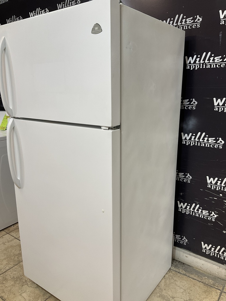 White Westinghouse Used Refrigerator Top and Bottom 30x65 1/2” (White) 