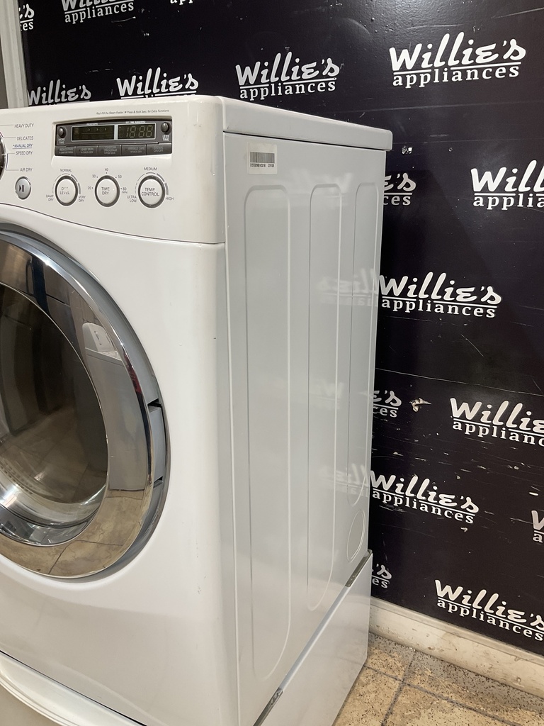 Lg Used Electric Dryer 220volts (30 AMP) 27inches {3 prong} (White) 