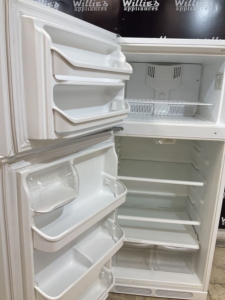 Frigidaire Used Refrigerator Top and Bottom 28x64 1/2” (White) 