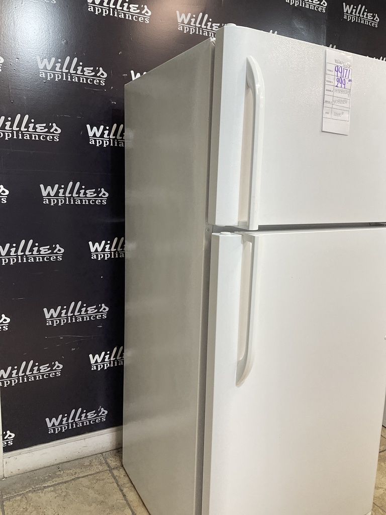 Frigidaire Used Refrigerator Top and Bottom 30x65 1/2” (White) 