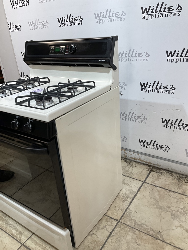 Hotpoint Used Natural Gas Stove 39inches (Bisque/Black) 