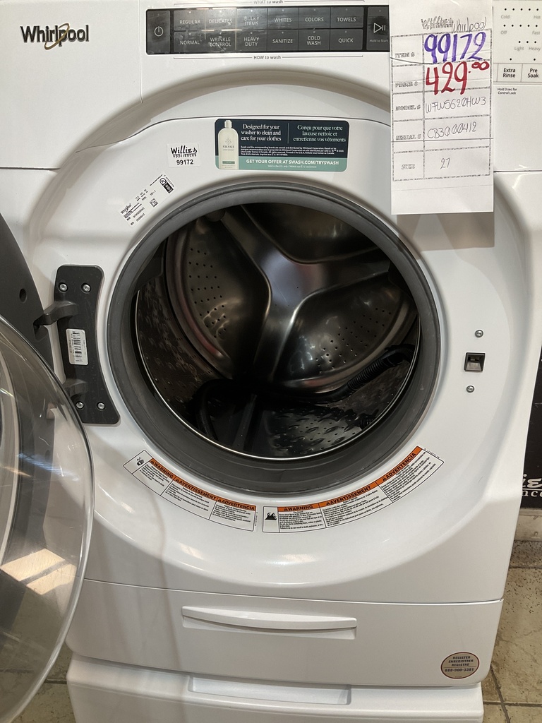 Whirlpool Used Washer Front-load 27inches (White) 