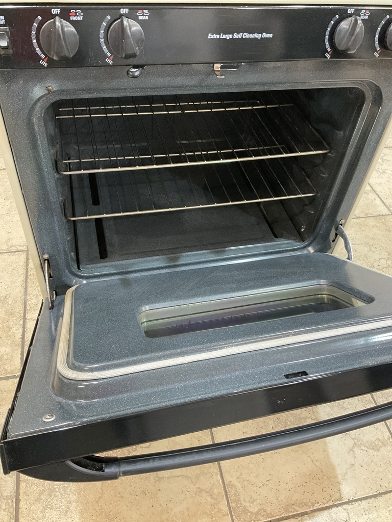 Ge Used Natural Gas Stove 30inches (Bisque/Black) 