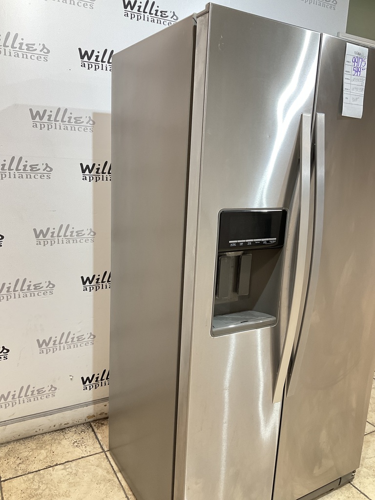 Whirlpool Used Refrigerator Side by Side 36x68 1/2” (Stainless Steel) 
