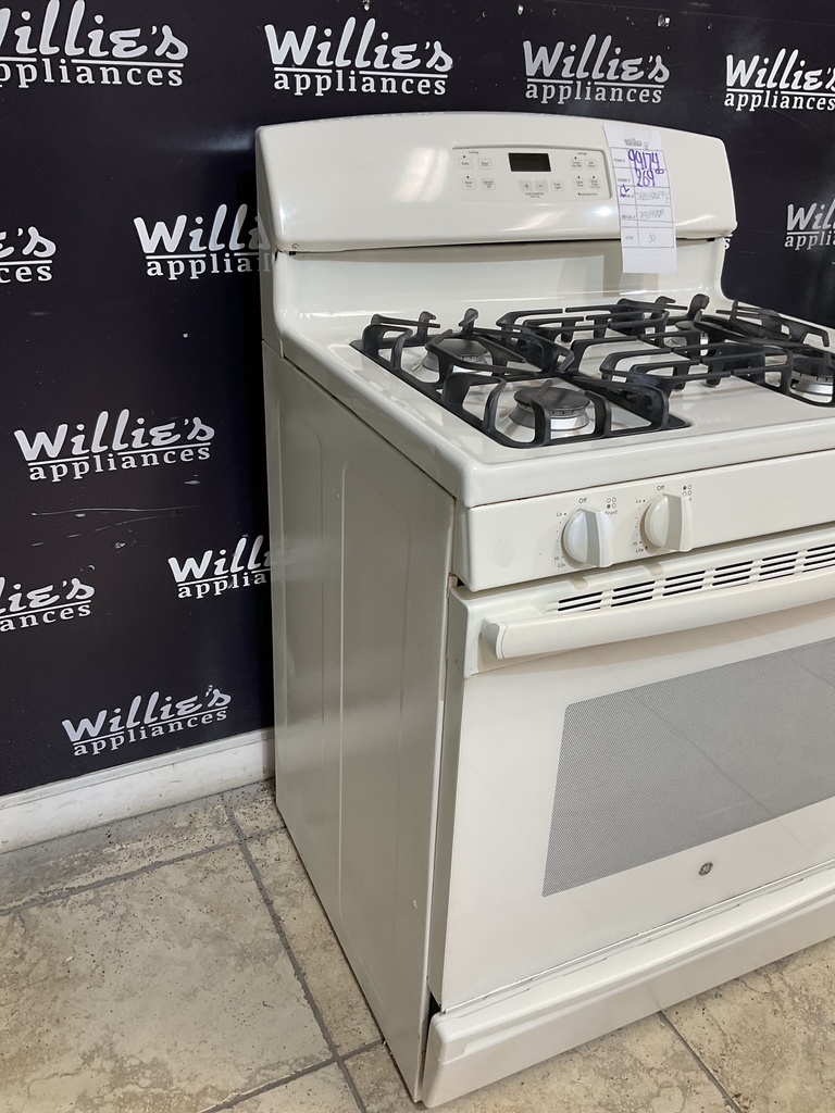 Ge Used Natural Gas Stove 30inches (Bisque) 