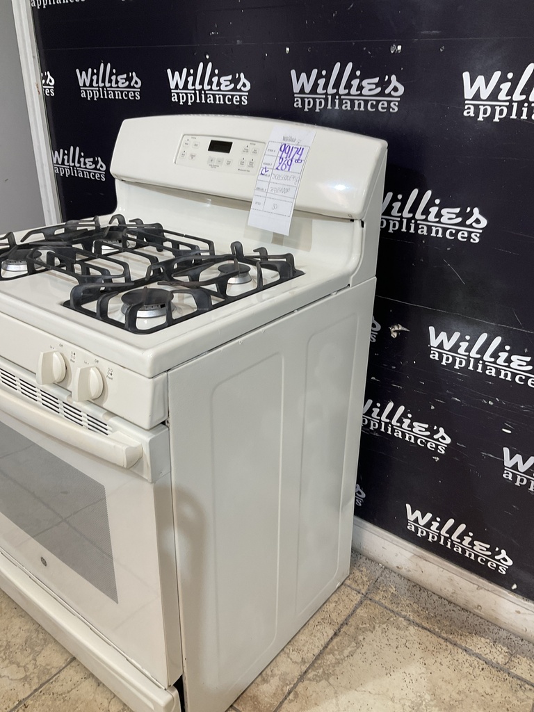 Ge Used Natural Gas Stove 30inches (Bisque) 