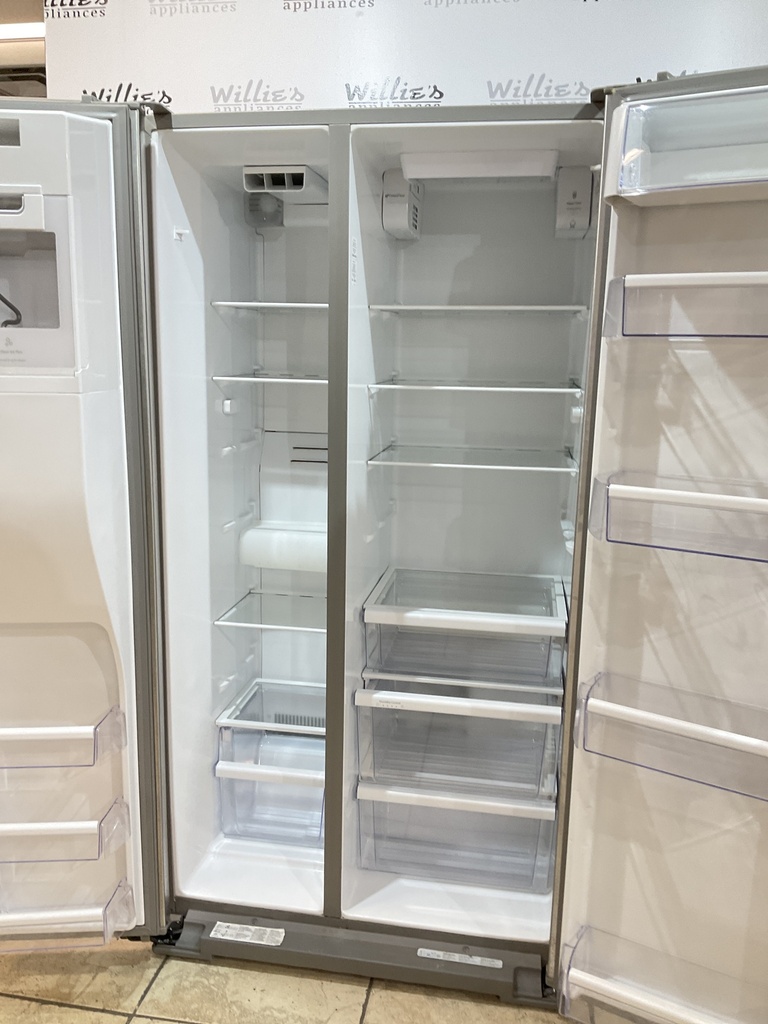 Whirlpool Used Refrigerator Side by Side 36x68 1/2” (Stainless Steel) 