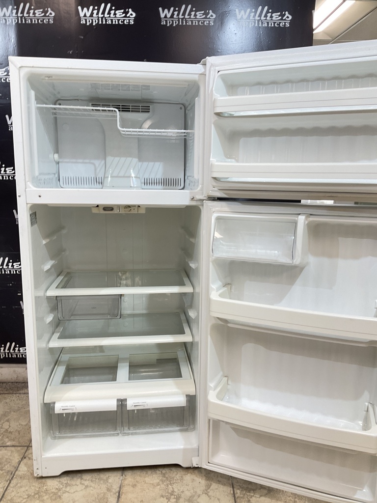 Ge Used Refrigerator Top and Bottom 28x64 1/2” (White) 
