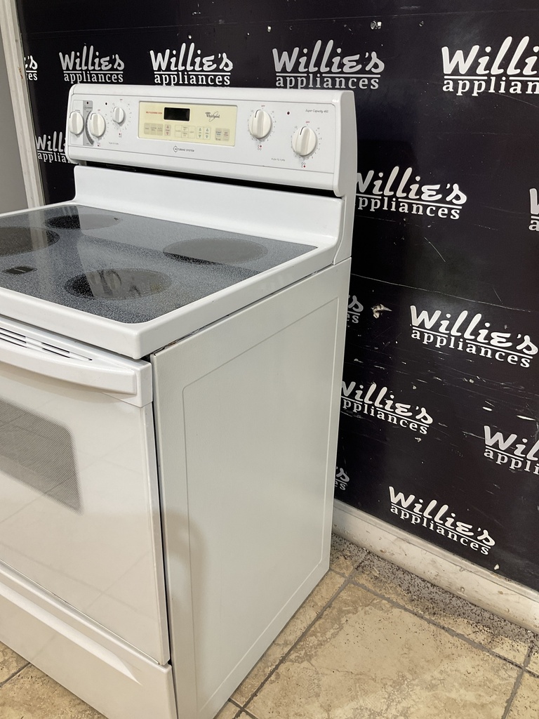 Whirlpool Used Electric Stove 220volts (40/50 AMP) 30inches {no cord} (White)