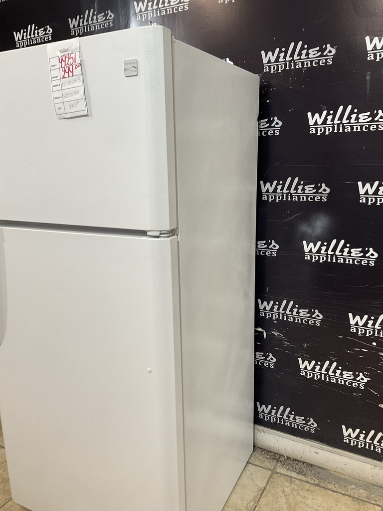 Frigidaire Used Refrigerator Top and Bottom 30x65 1/2” (white) 