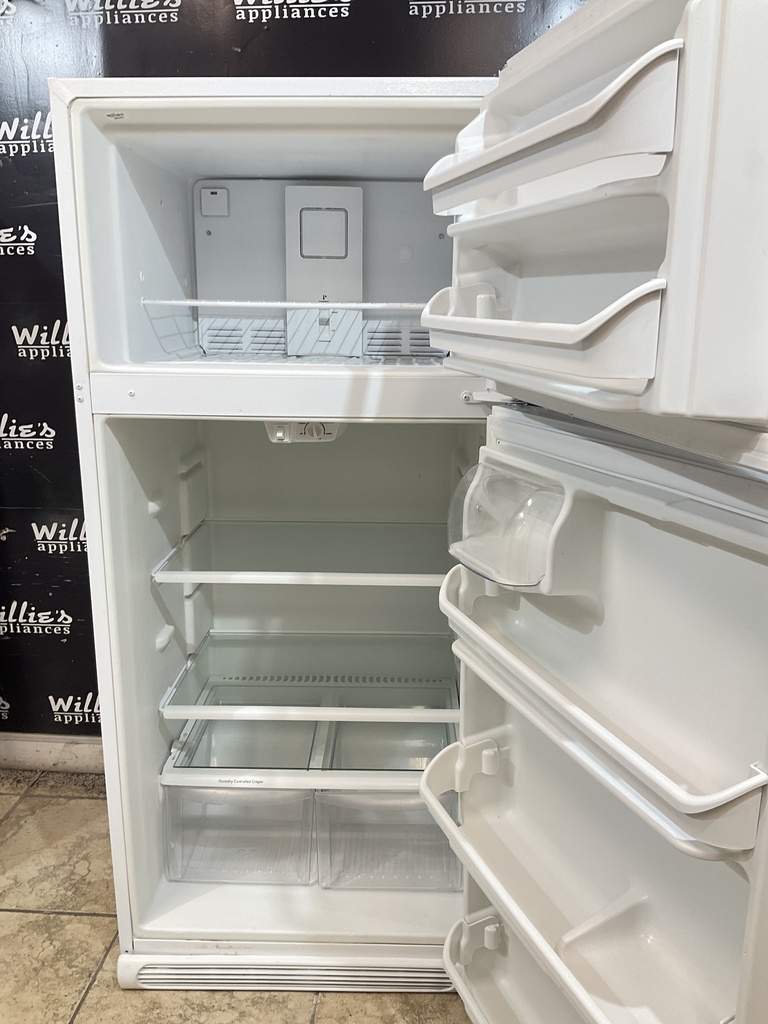 Frigidaire Used Refrigerator Top and Bottom 30x65 1/2” (white) 